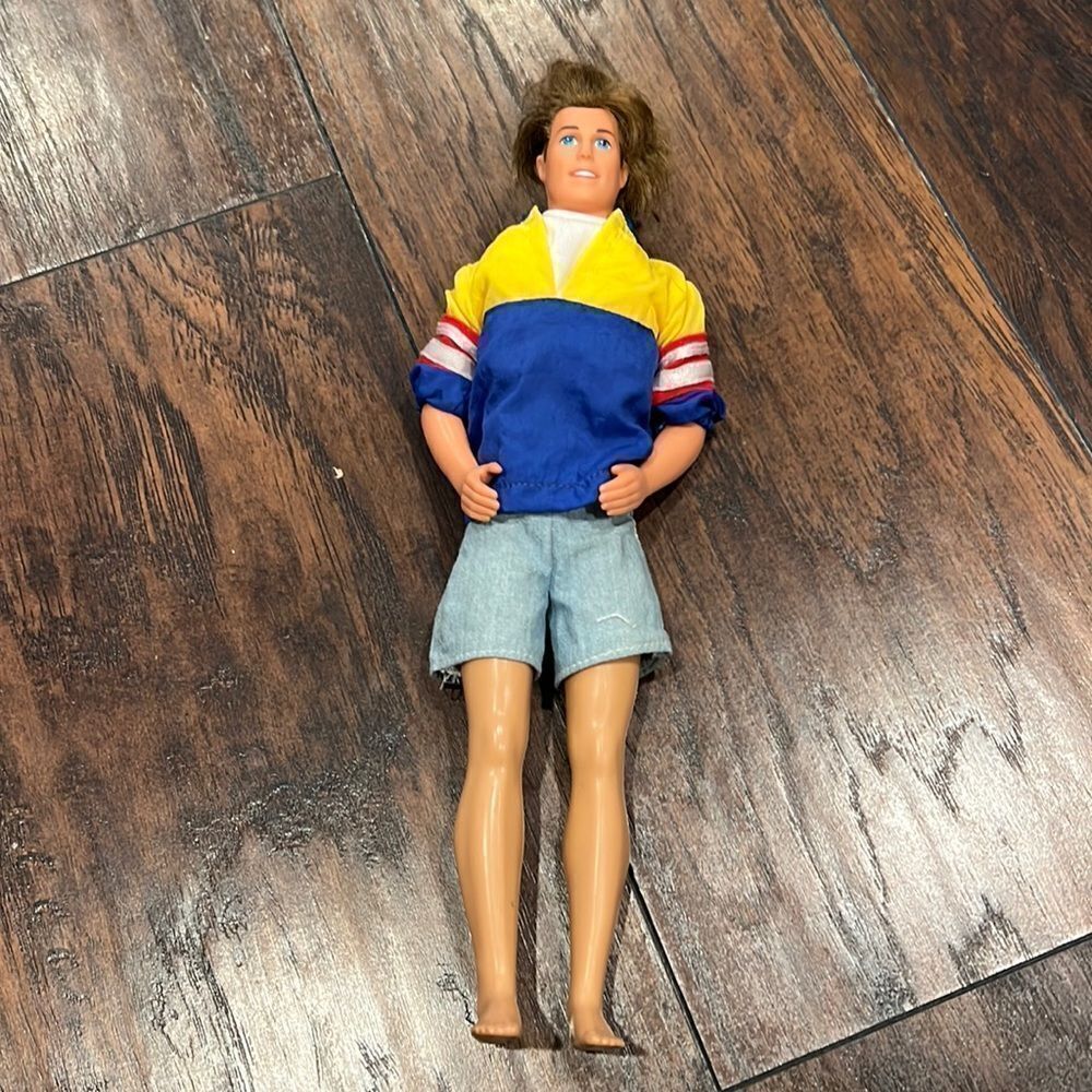 Vintageย Mattel 1968 KenโBarbie Doll Beach Windbreaker Jacketโ and ShortsโRARE!